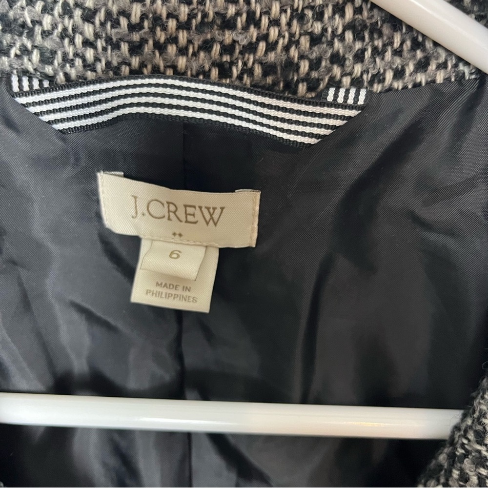 J. Crew Black and Gray Pea Coat​ - Picture 5 of 8